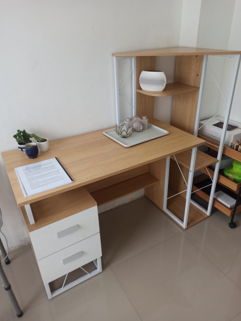 Desk Study Office Table Multi Level Home Furniture Furniture Fixtures Tables Chairs On Carousell
