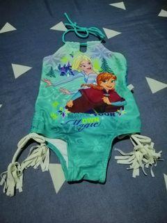 Disney Frozen Elsa Anna One Piece Swimsuit Bodysuit Swimwear Halter
