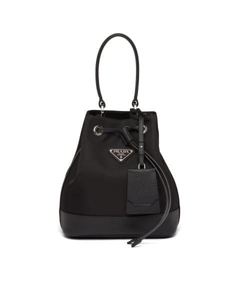 Prada nylon and sales saffiano leather bag