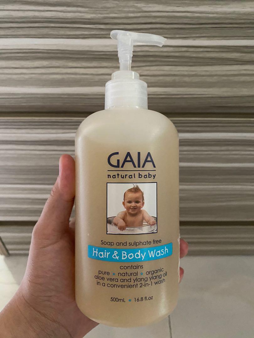 gaia natural baby hair & body wash 500ml