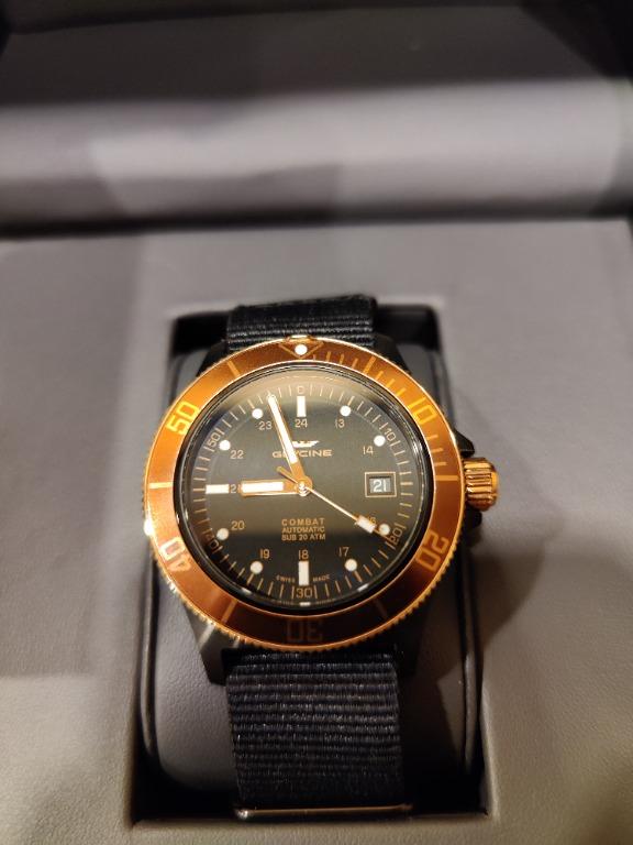 Glycine Combat Sub Goldeneye Dive Watch GL0173 Men s Fashion