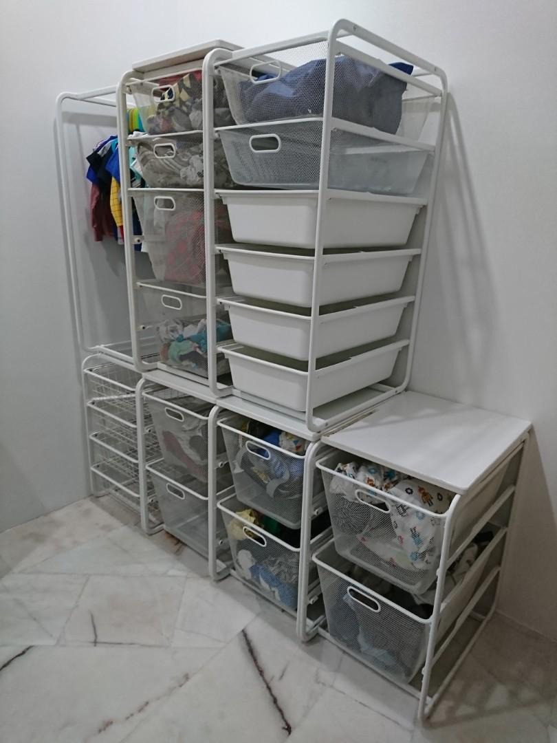 ikea algot frame and drawer unit, Furniture & Home Living, Furniture