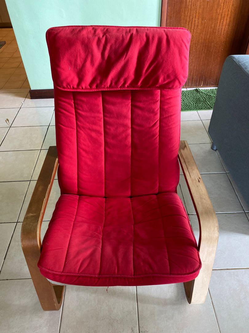 Red armchair ikea deals