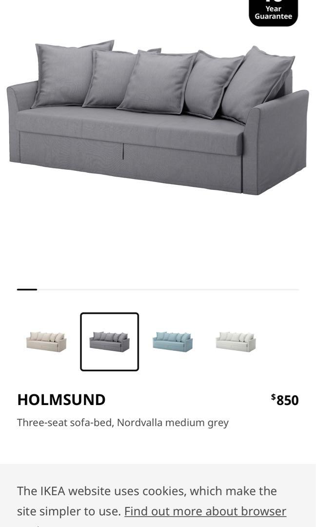 Ikea sofa bed with storage, Furniture & Home Living, Furniture, Sofas