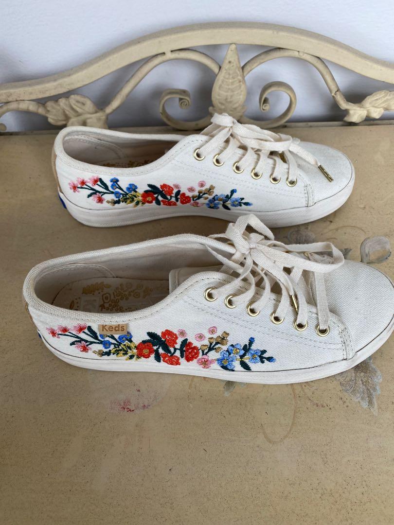 embroidered keds