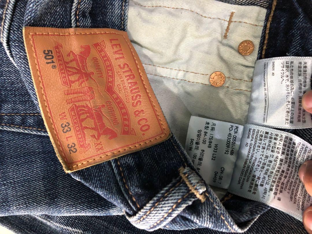 levis 501 w33 l32