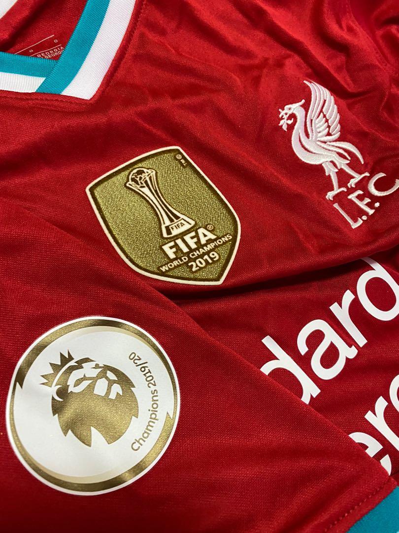 Liverpool 2020 21 Home Kit with CWC patch and PL patch Sports