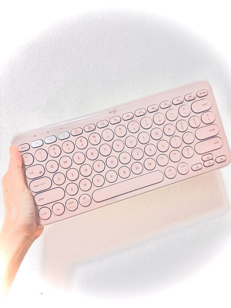 Logitech Pastel Pink K380 Bluetooth Keyboard, Computers & Tech, Parts