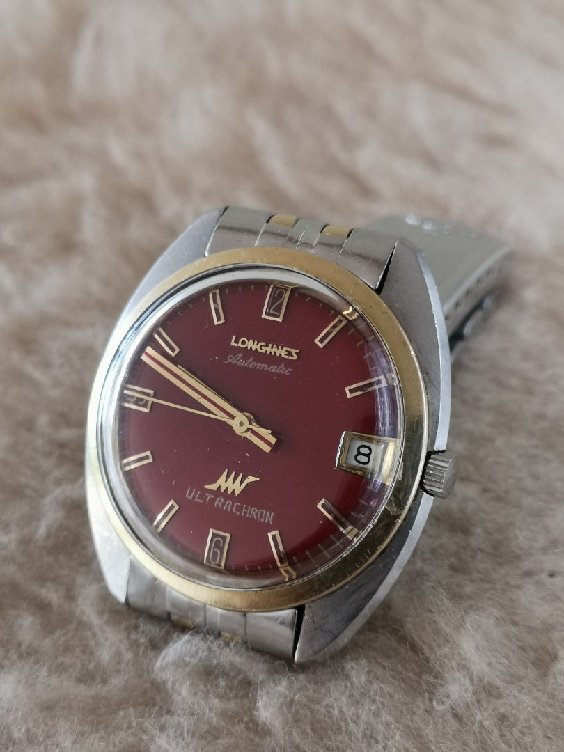 LONGINES ULTRA-CHRON RED Dial Gold 