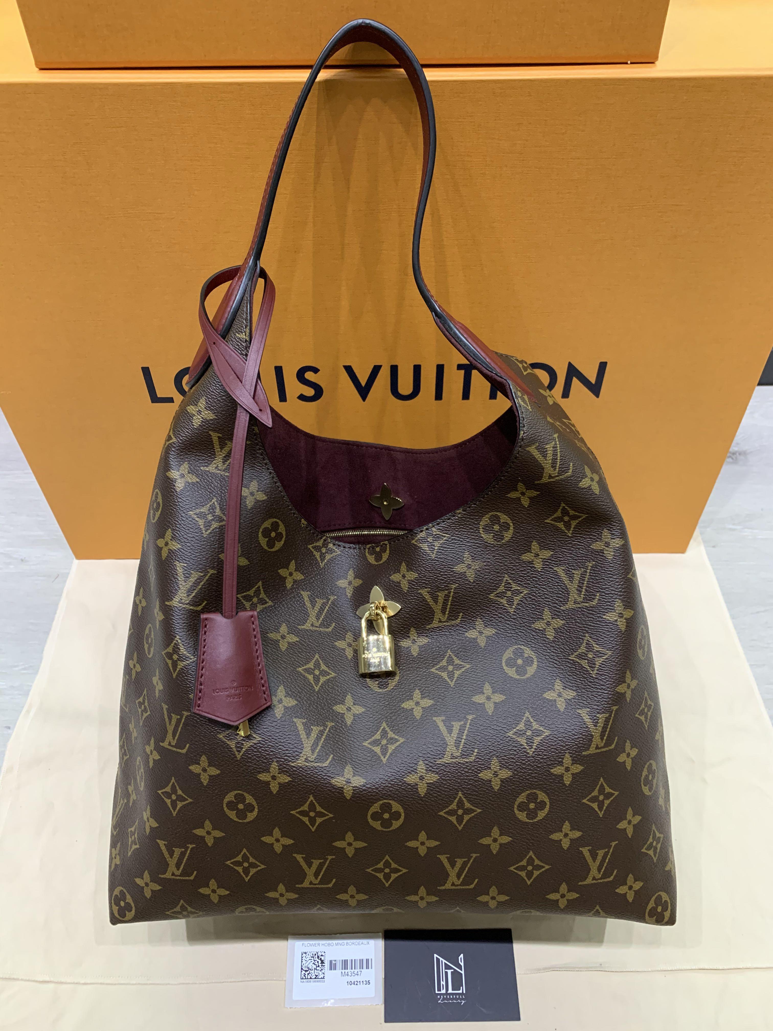 Like New LV Louis Vuitton Flower Hobo Monogram Black GHW(Cash S$1,800)