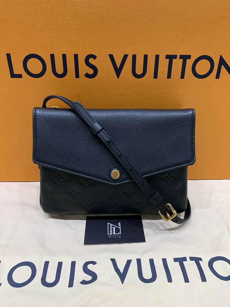 Louis Vuitton Twice Twinset Noir Black Monogram Empreinte Leather, Luxury,  Bags & Wallets on Carousell