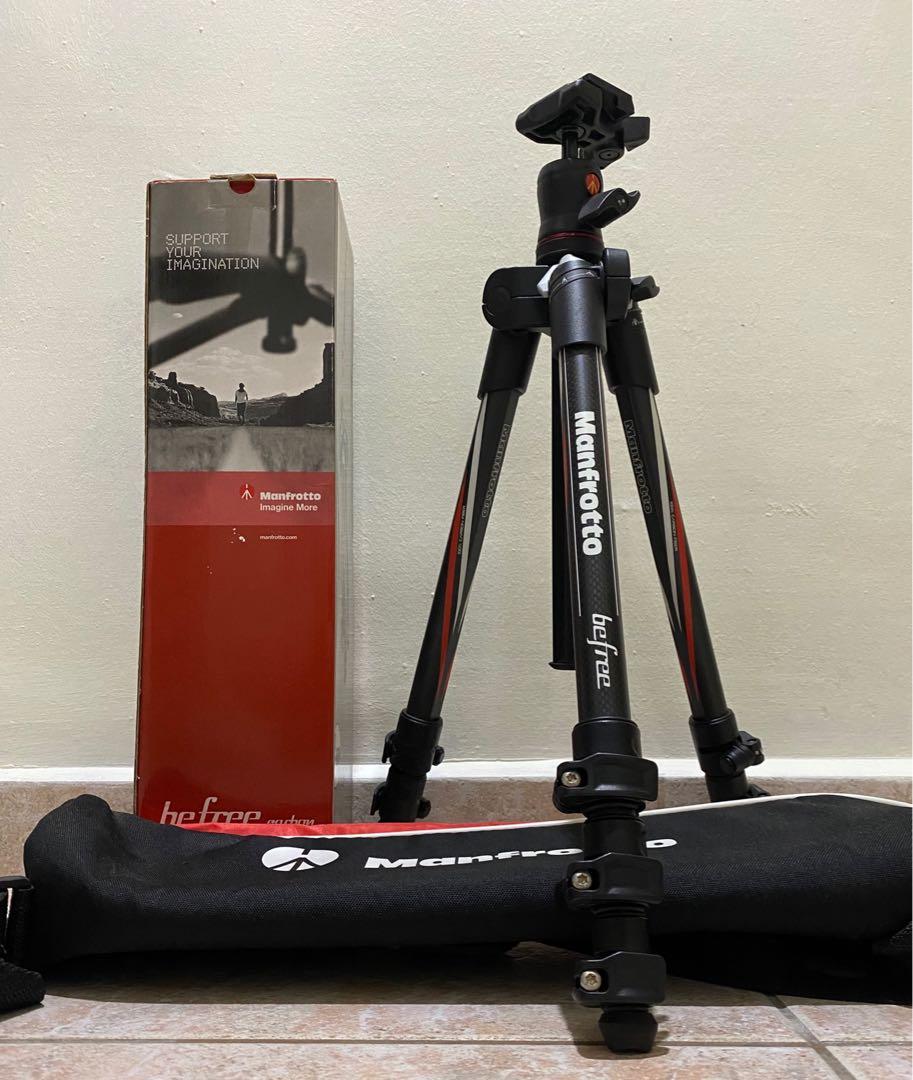 Manfrotto MKBFRC4-BH BeFree Carbon Fiber Tripod + Ball Head, Photography,  Photography Accessories, Tripods  Monopods on Carousell
