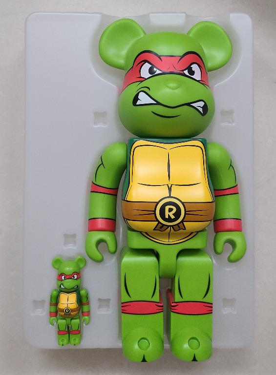 Medicom Bearbrick 100% 400% Teenage Mutant Ninja Turtles Raphael Be@rbrick  忍者龜TMNT, 興趣及遊戲, 玩具 遊戲類- Carousell