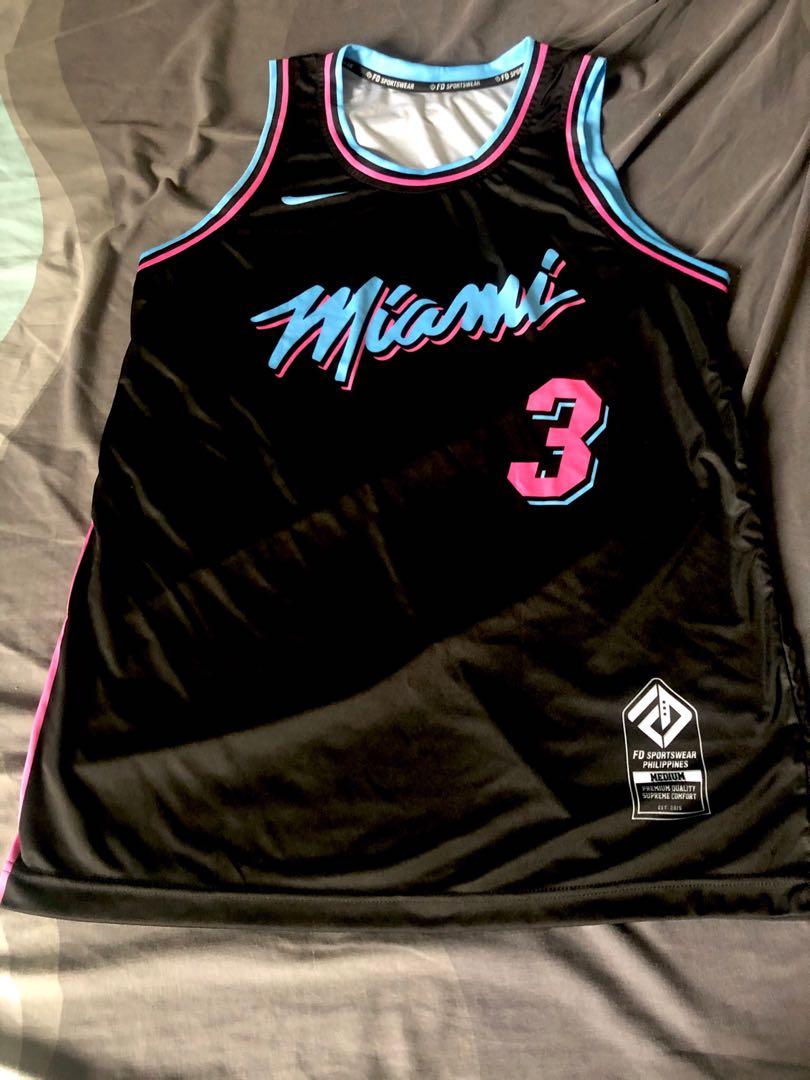 Miami Wade Jersey size M (Category: Activewear) located in Quezon City. Submitted by jmp13 (Listing ID 1035587792, Image 2). Description: Dwane Wade Miami Jersey size Medium 21 inches width 29 inches length sublimation brand new Php450 each for both black and white designs for shipping only pay via Gcash bank transfer or paymaya or lalamove pabili service pm for inquires .