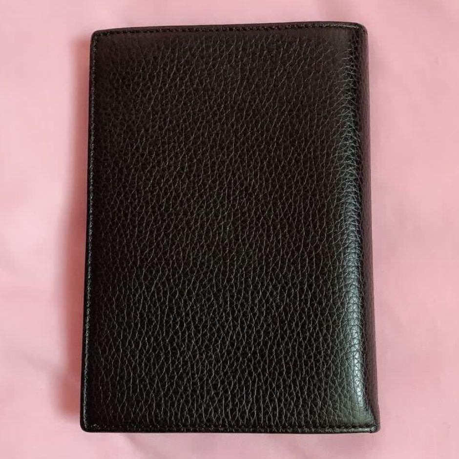 [Mont Blanc] Soft Grain Black Cowhide Leather Passport Holder Cover ...