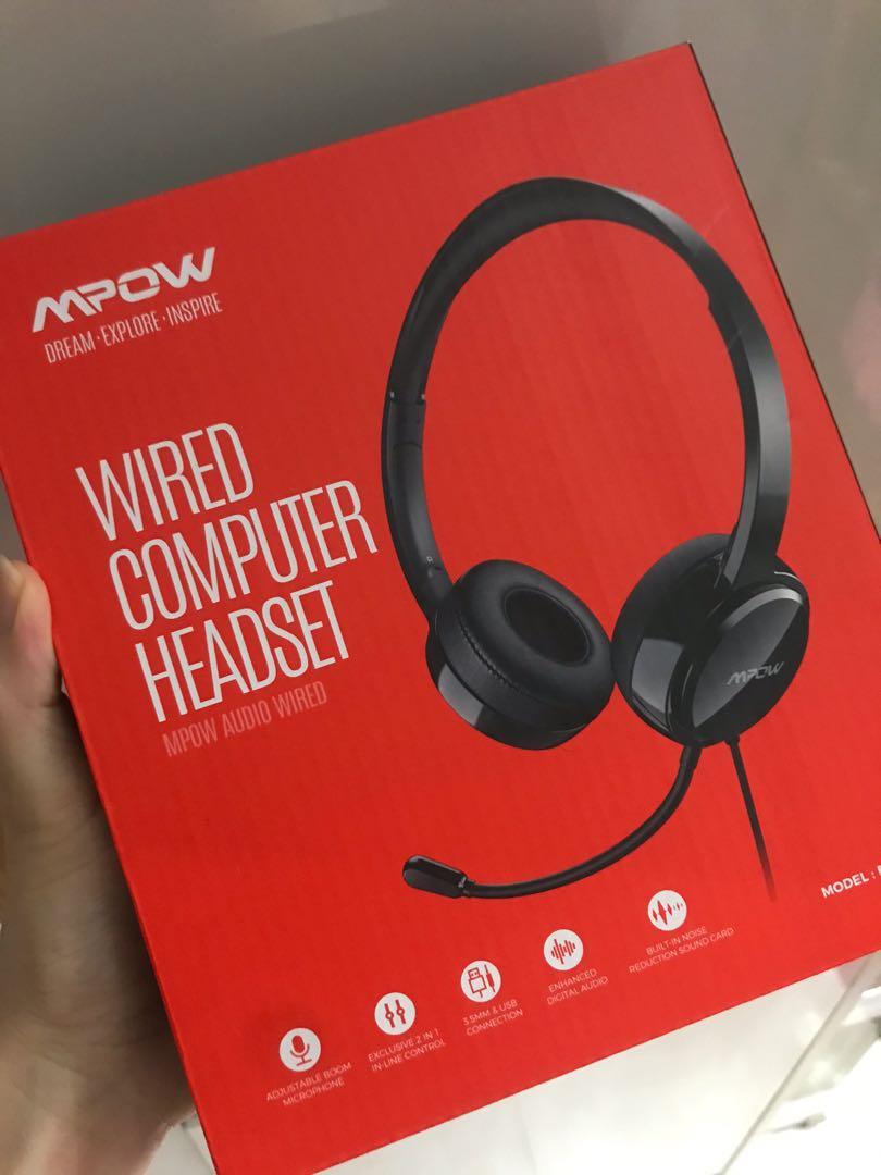 MPow computer headset PA071A Audio Headphones Headsets on Carousell