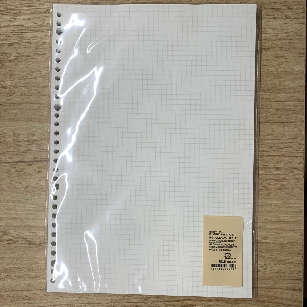 Muji grid cheap paper a4