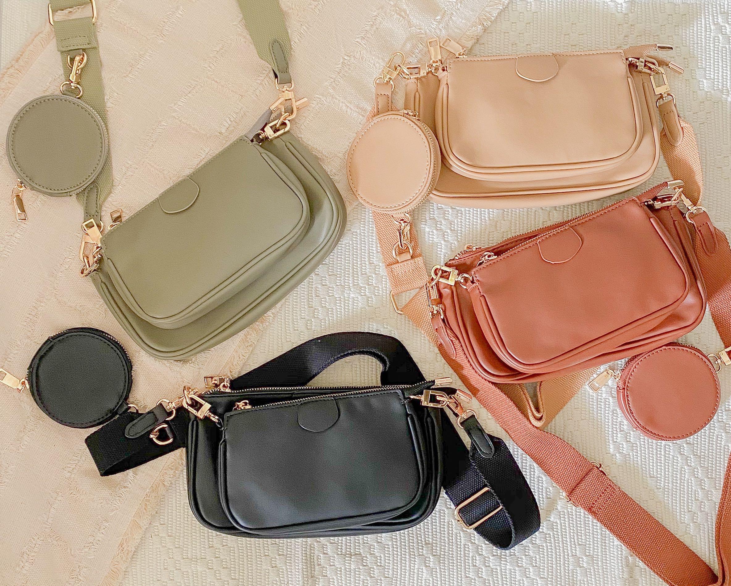 Small Crossbody Bag for Women Shape Golden Zippy Handbags with
