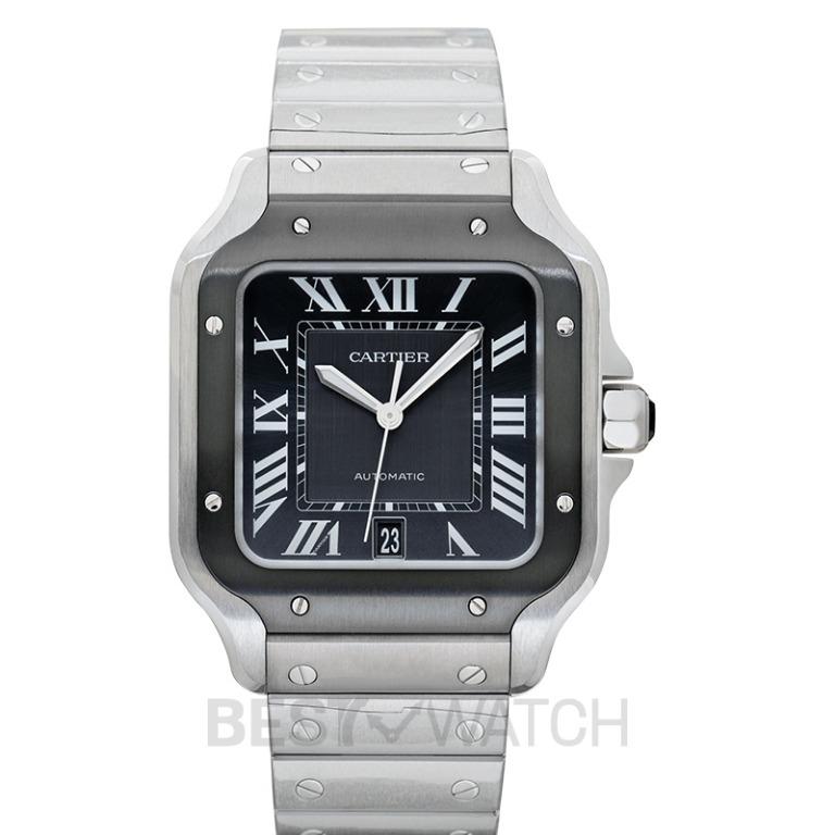 NEW Cartier Santos de Cartier Automatic grey Dial stainless steel