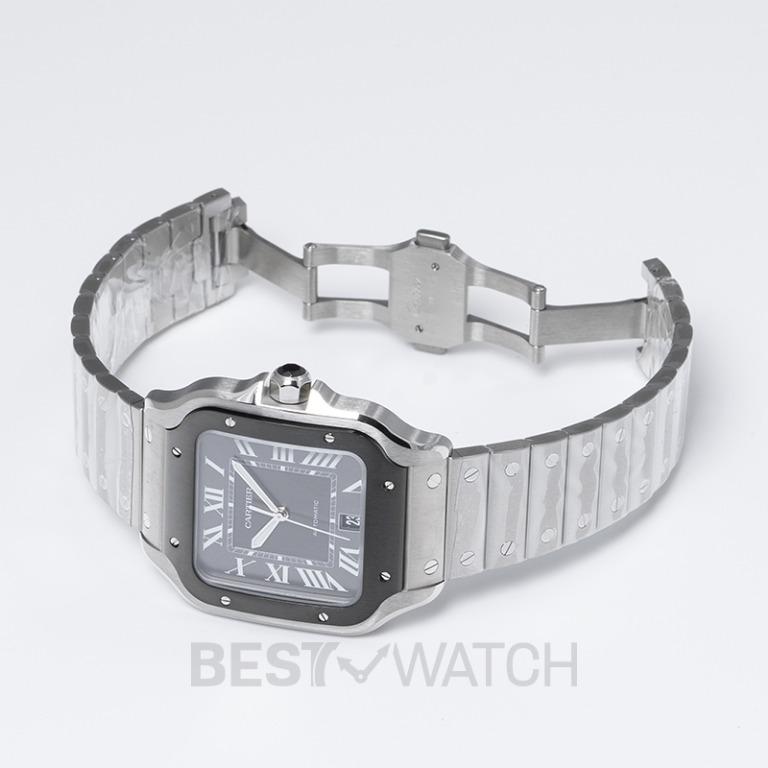 Cartier santos grey dial best sale