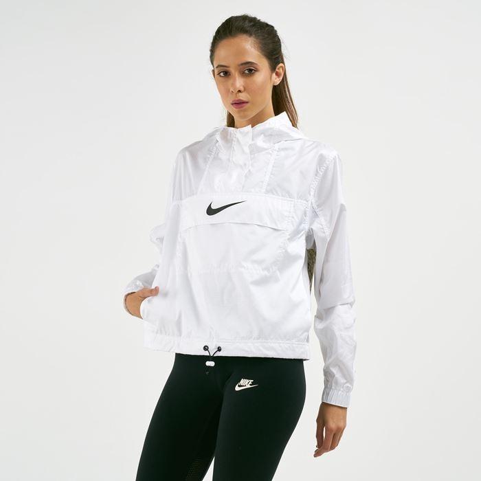 Original Nike Women S Fall New Sports Half Zip Pullover Jacket White Sports Sports Apparel On Carousell