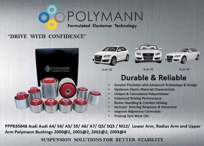 POLYMANN BUSHING AUDI A4,S4,A5,S5,6,A7,Q5, Car Accessories, Car Workshops Services on Carousell POLYMANN BUSHING AUDI A4,S4,A5,S5,6,A7,Q5, Car Accessories, Car Workshops Services on Carousell