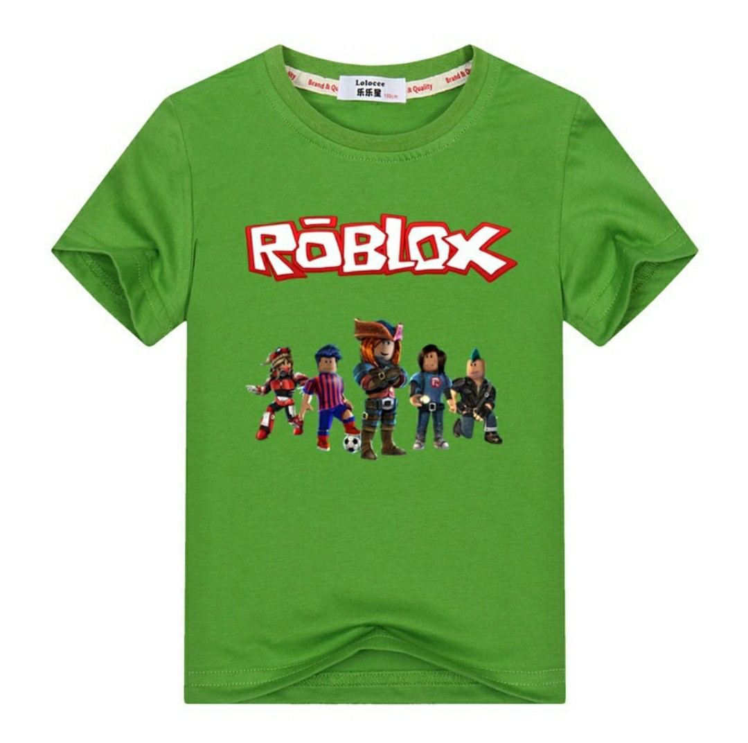 Pre Order Kids Roblox T Shirt Babies Kids Boys Apparel 4 To 7 Years On Carousell - green roblox t shirt