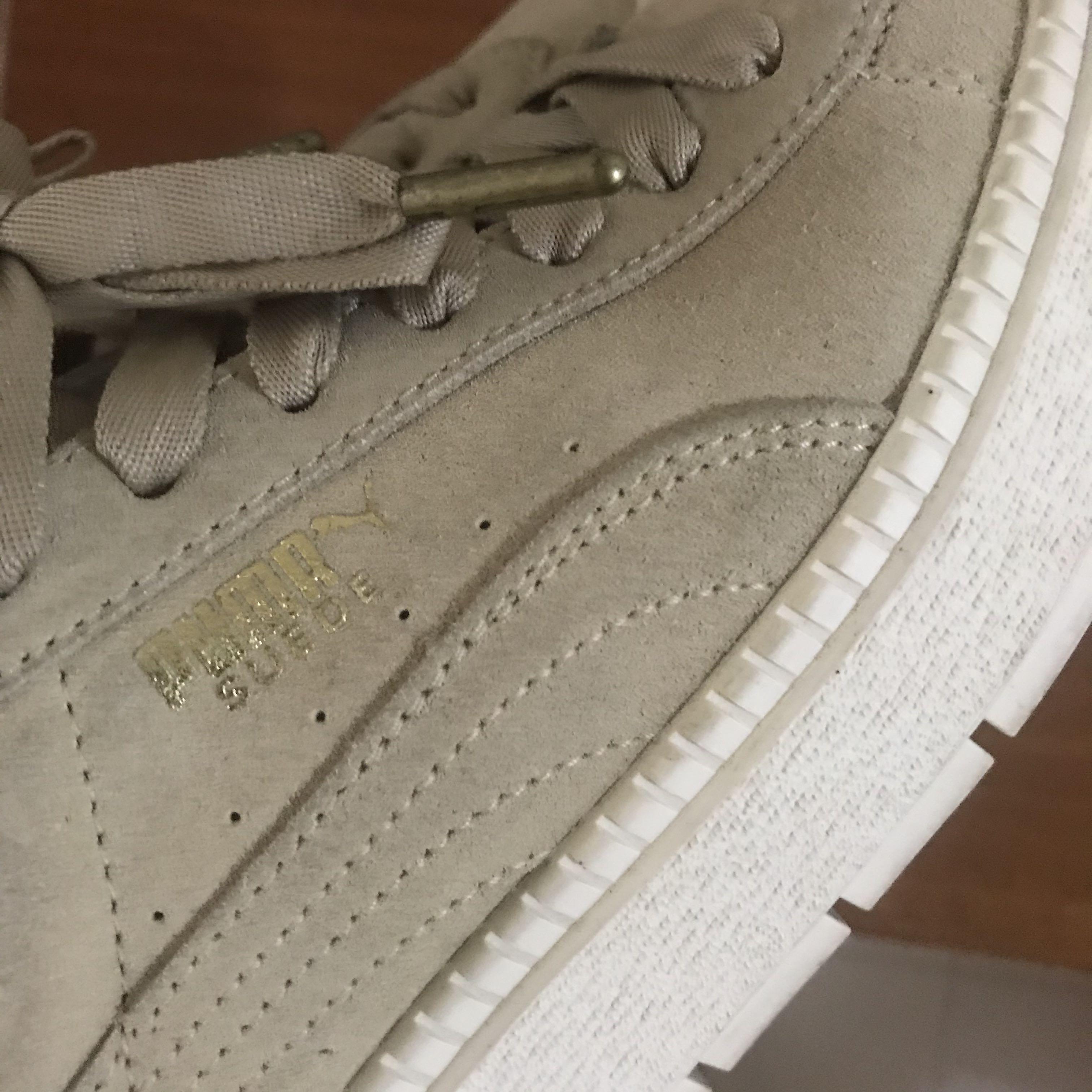 Puma suede discount platform trace beige