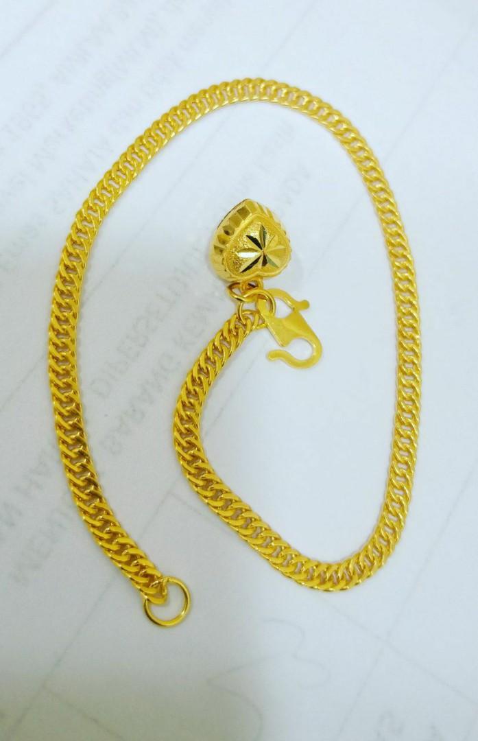 Rantai Tangan Emas 916 18cm Women S Fashion Jewellery On Carousell