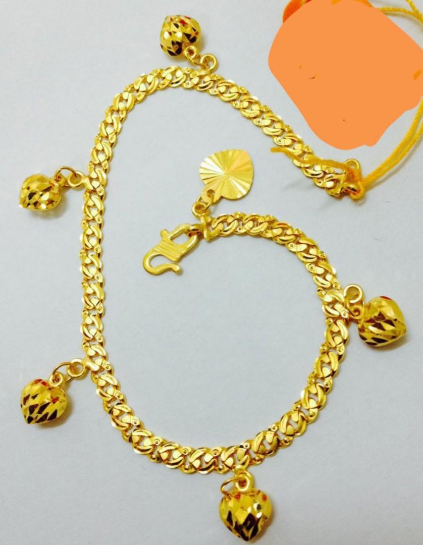 Rantai Tangan Emas 916 Padu 18 4cm Women S Fashion Jewellery On Carousell