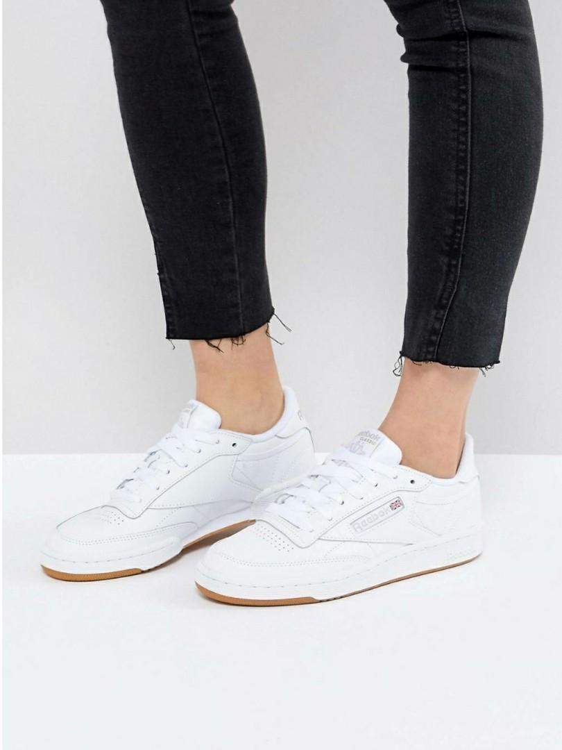 Reebok white gum discount bottom