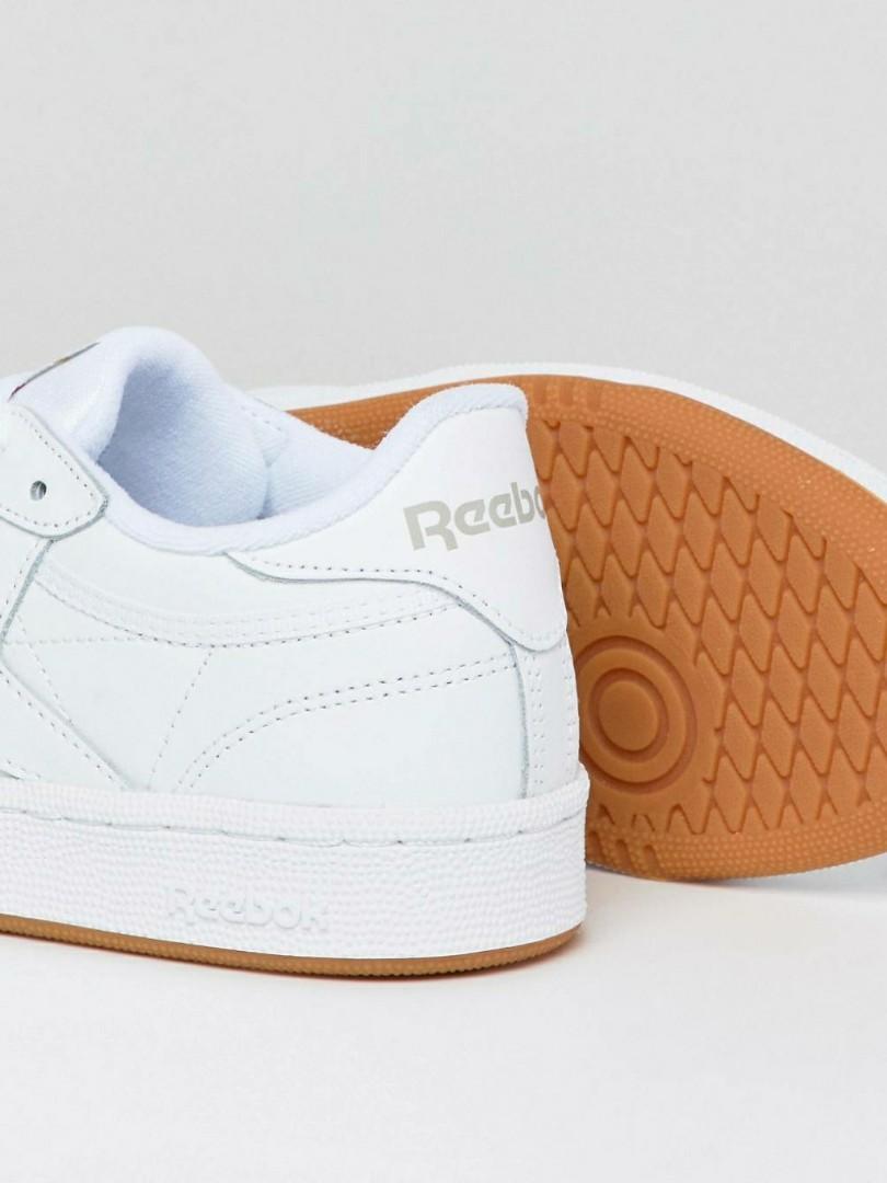 Reebok white sales gum sole