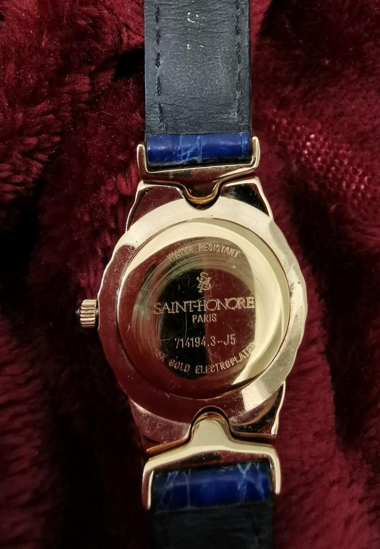 Saint Honore vintage 18k gold electroplated watch