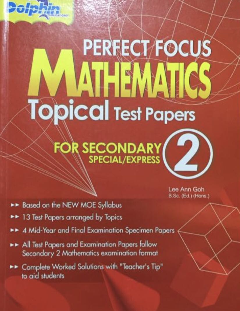 Sec 2 - math topical test paper, Hobbies & Toys, Books & Magazines ...