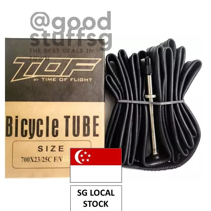 SG STOCK TOF Bicycle Tire inner Tube 700c 23 25 Presta Valve Singapore Local Stock Sports Equipment Bicycles Parts Parts Accessories on Carousell