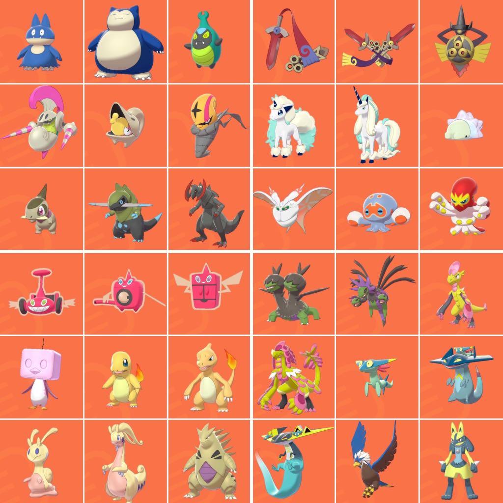 Shiny Pokemon (Pokemon Sword & Shield) (Mainland Galar Pokedex