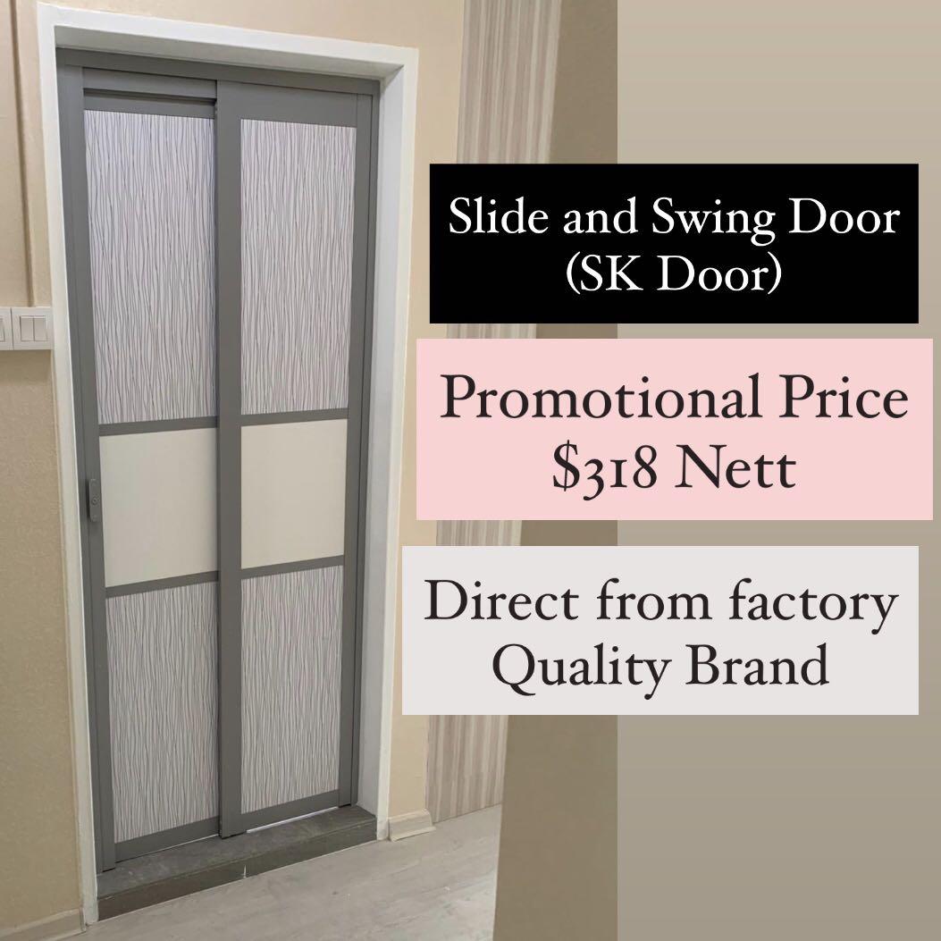 Slide And Swing Door Sk Door For Toilet Storeroom Kitchen Furniture Home Living Bathroom Kitchen Fixtures On Carousell