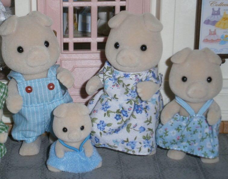 Sylvanian Families Pig family Hobbies Toys Toys Games on Carousell