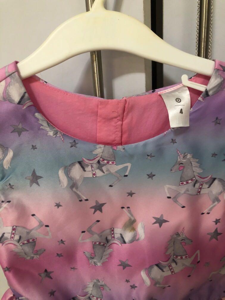 Target Unicorn dress Bayi Anak Baju Anak Perempuan 4 hingga 7