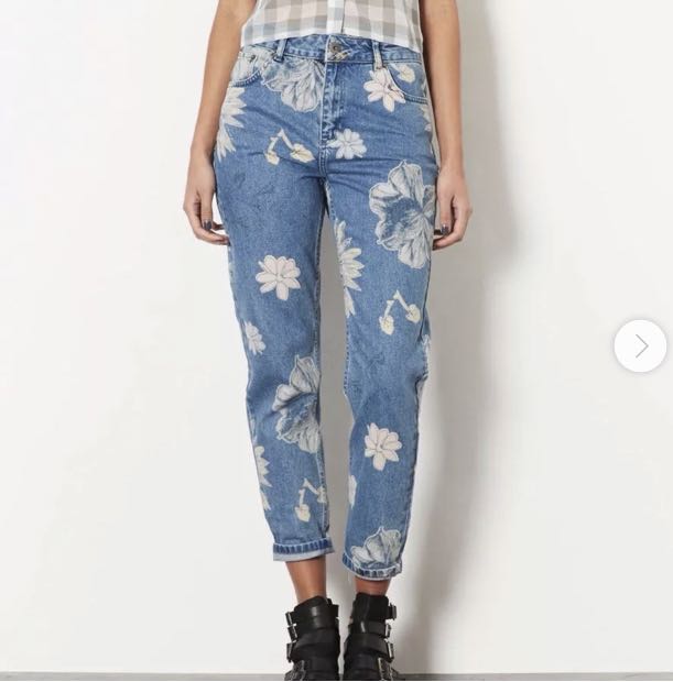 floral mom jeans
