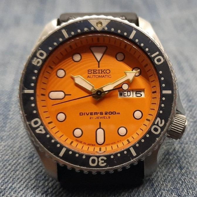 Vintage Seiko SKX011J Orange Dial 7S26-0020 21 Jewels Automatic Men's  Watch, Women's Fashion, Watches & Accessories, Watches on Carousell