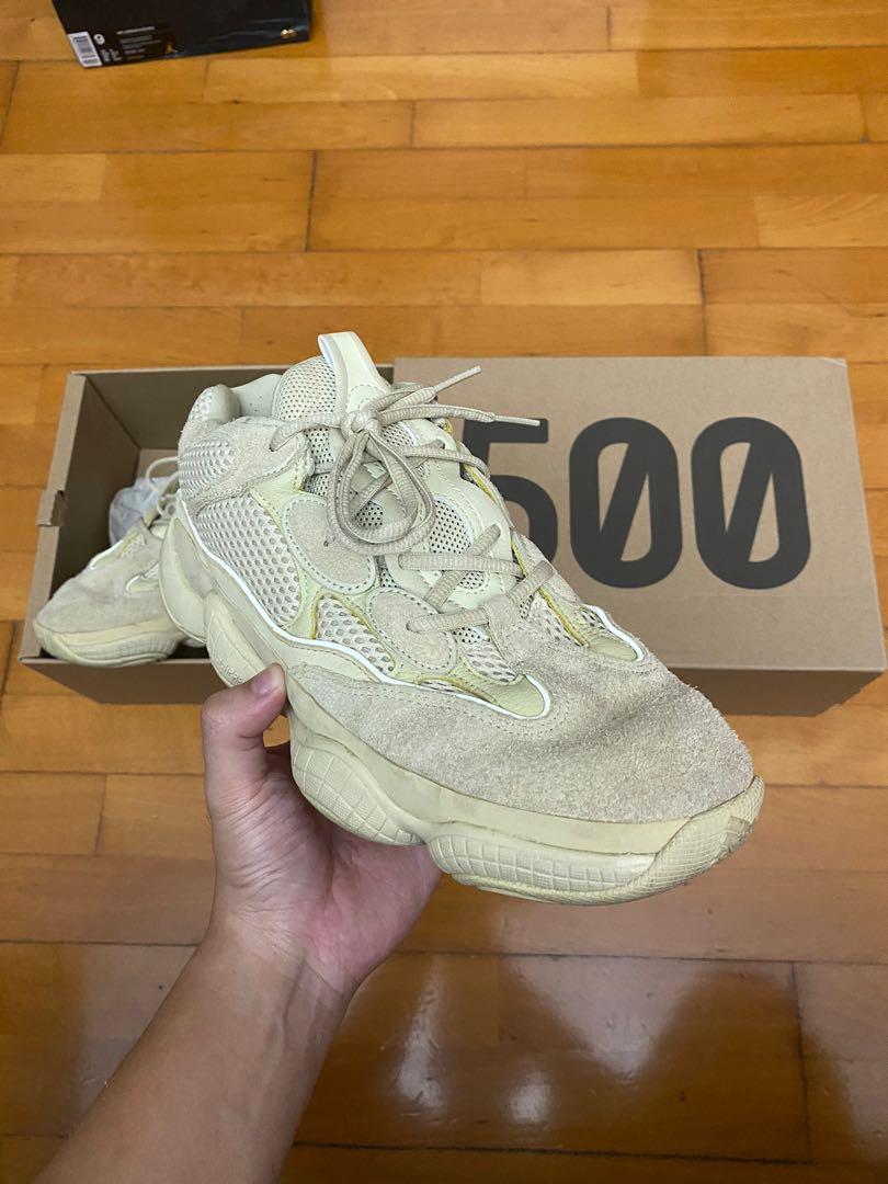Moon yellow yeezy 500 on feet 2025