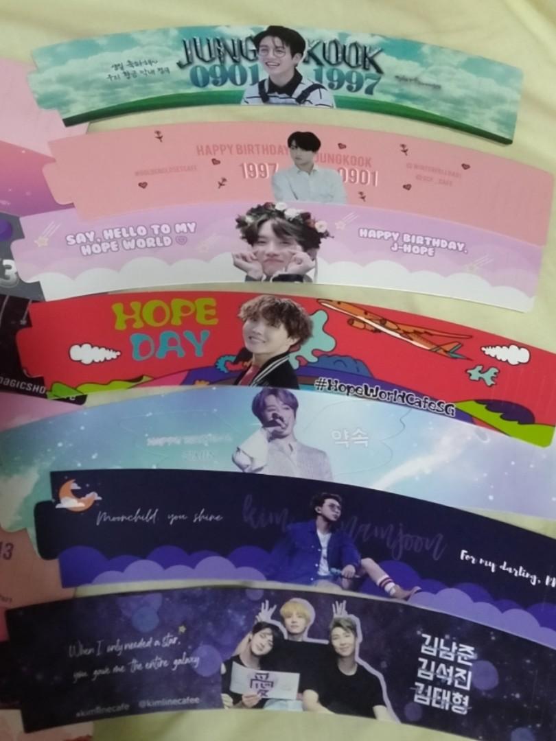 [ FREE ] bts cupsleeve and fansupport grabbag, Hobbies &amp; Toys ...