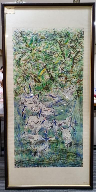 Crane By Phoon Poh Wai Acrylic Painting Design Craft Art Prints On Carousell