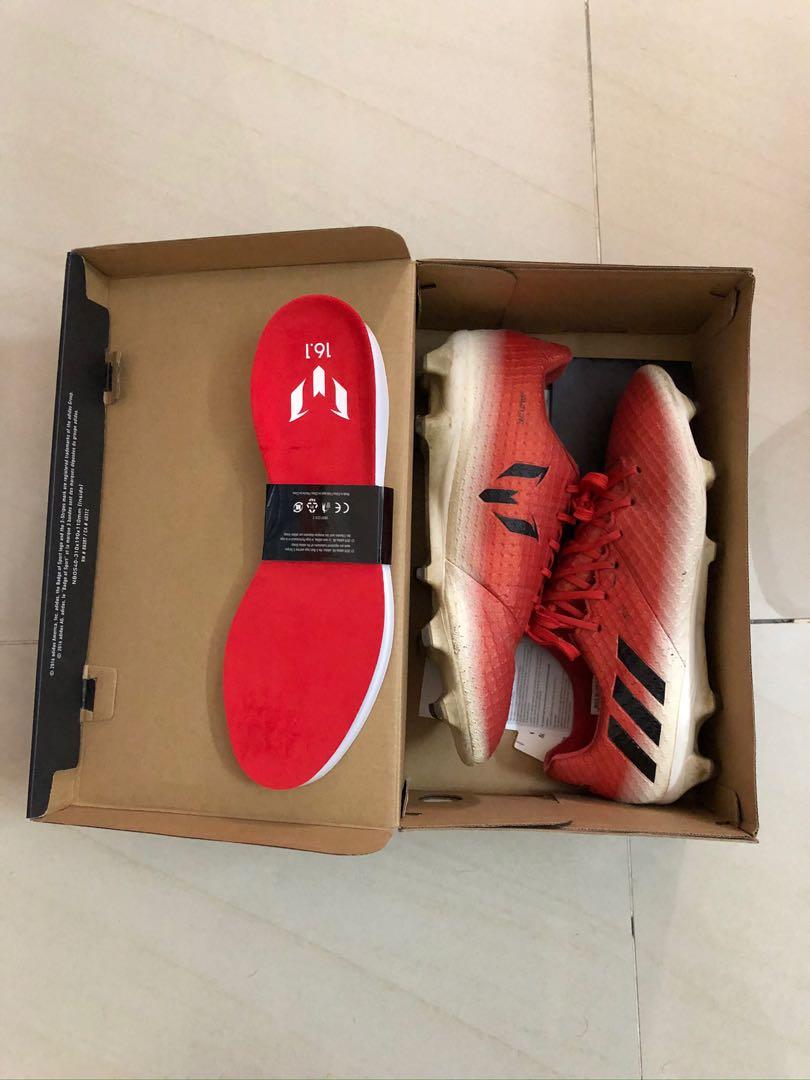 Adidas Messi Red Limit, Equipment, Sports & Games, Racket & Ball on Carousell