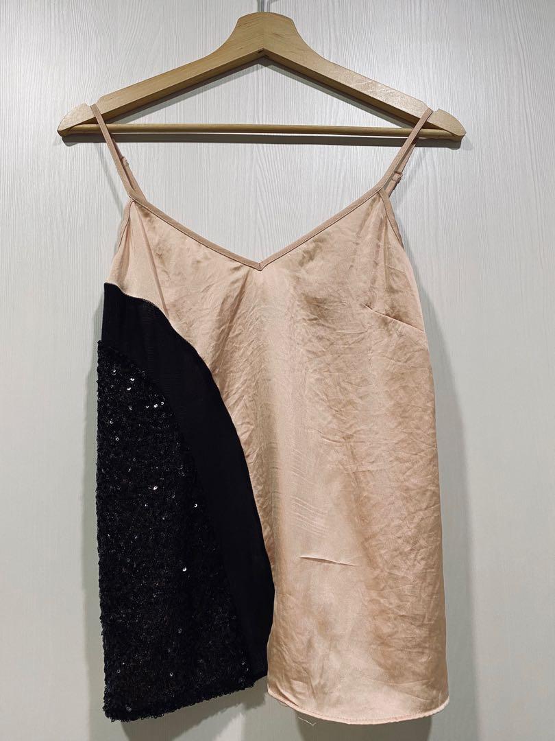 black sequin top