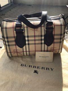 Authentic Burberry Haymarket Check Satchel Purse