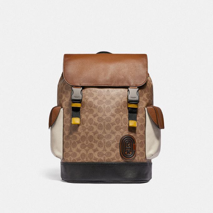AUTHENTIC COACH RIVINGTON BACKPACK IN SIGNATURE CANVAS Men s
