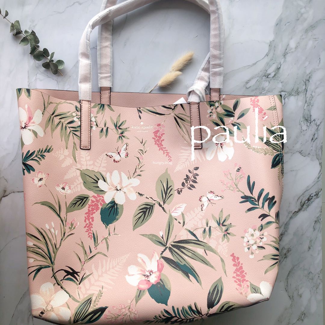 Bags  Stein Mart Floral Peony Pink Reversible Tote Purse