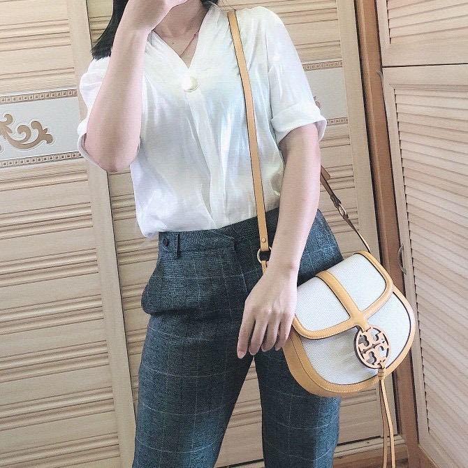 Tory burch miller best sale quadrant saddle bag